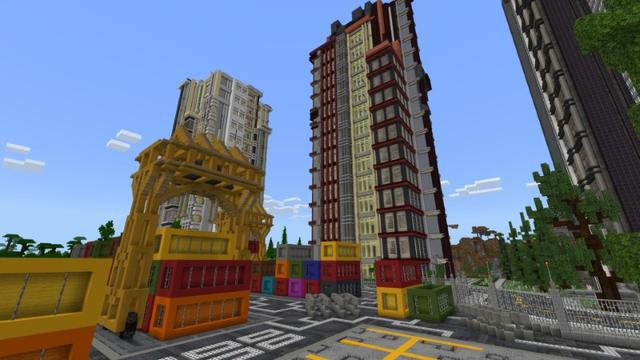 Screenshot of the Minecraft Bedrock Marketplace product Cruise City created by Fall Studios.