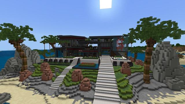 Screenshot of the Minecraft Bedrock Marketplace product Cyber Mansion created by Fall Studios.