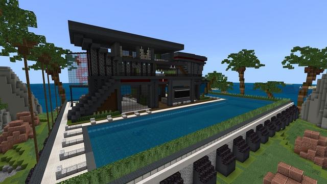 Screenshot of the Minecraft Bedrock Marketplace product Cyber Mansion created by Fall Studios.
