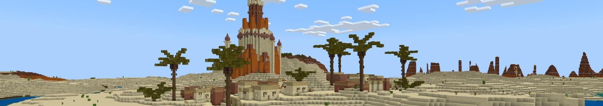 Panorama of the Minecraft Bedrock Marketplace product Desert Temple created by Fall Studios.