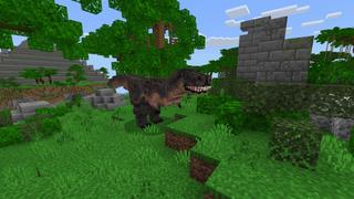 Screenshot of the Minecraft Bedrock Marketplace product Dinosaur Skyblock created by Fall Studios.