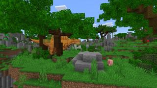 Screenshot of the Minecraft Bedrock Marketplace product Dinosaur Skyblock created by Fall Studios.