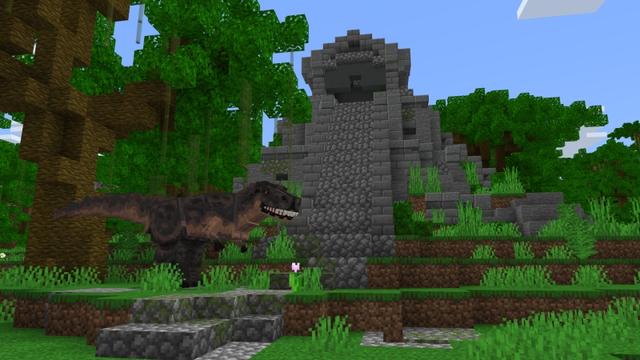 Screenshot of the Minecraft Bedrock Marketplace product Dinosaur Survival created by Fall Studios.