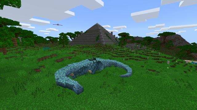 Screenshot of the Minecraft Bedrock Marketplace product Dinosaur Survival created by Fall Studios.