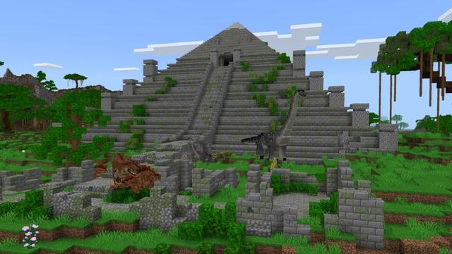 Screenshot of the Minecraft Bedrock Marketplace product Dinosaur Survival created by Fall Studios.