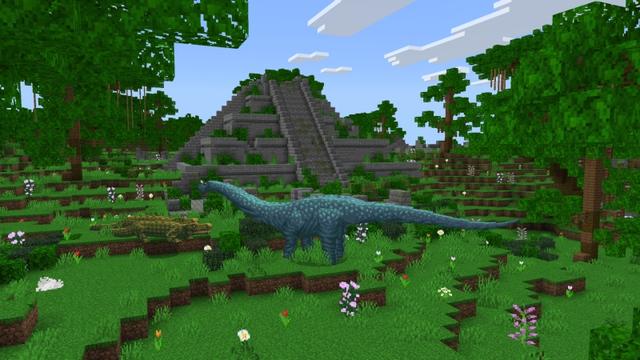 Screenshot of the Minecraft Bedrock Marketplace product Dinosaur Survival created by Fall Studios.