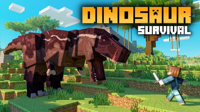 Thumbnail of the Minecraft Bedrock Marketplace product Dinosaur Survival created by Fall Studios.
