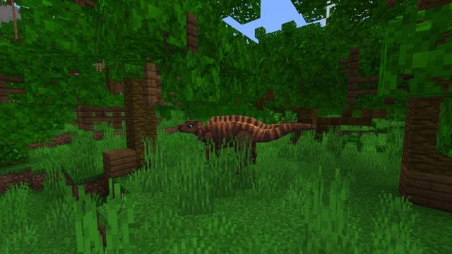 Screenshot of the Minecraft Bedrock Marketplace product Dinosaur World created by Fall Studios.