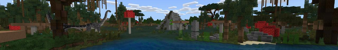 Panorama of the Minecraft Bedrock Marketplace product Dinosaurs! created by Fall Studios.