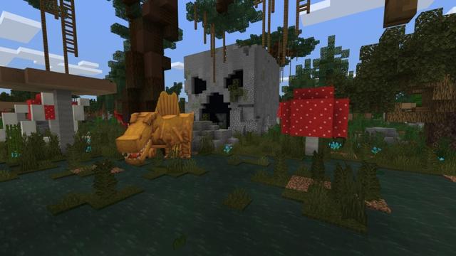 Screenshot of the Minecraft Bedrock Marketplace product Dinosaurs! created by Fall Studios.