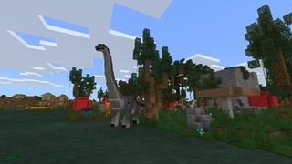 Screenshot of the Minecraft Bedrock Marketplace product Dinosaurs! created by Fall Studios.