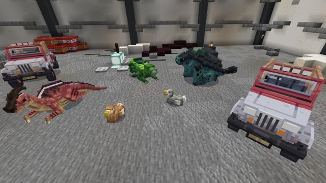 Screenshot of the Minecraft Bedrock Marketplace product Dinosaurs created by Fall Studios.