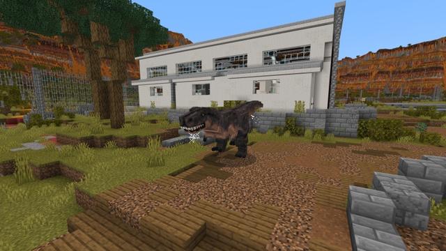 Screenshot of the Minecraft Bedrock Marketplace product Dinosaurs created by Fall Studios.