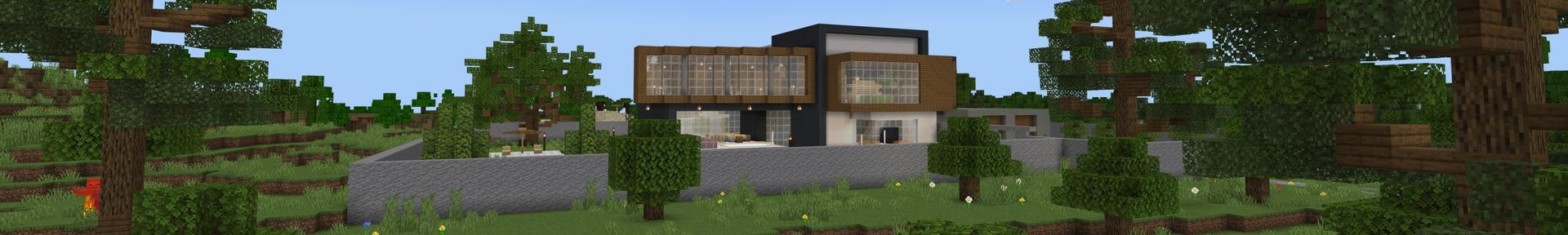 Panorama of the Minecraft Bedrock Marketplace product Dogs Mansion created by Fall Studios.