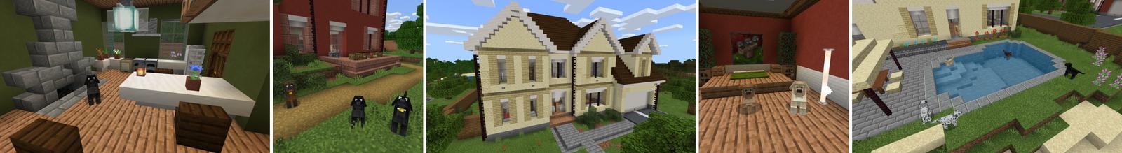 Panorama of the Minecraft Bedrock Marketplace product Dogs created by Fall Studios.