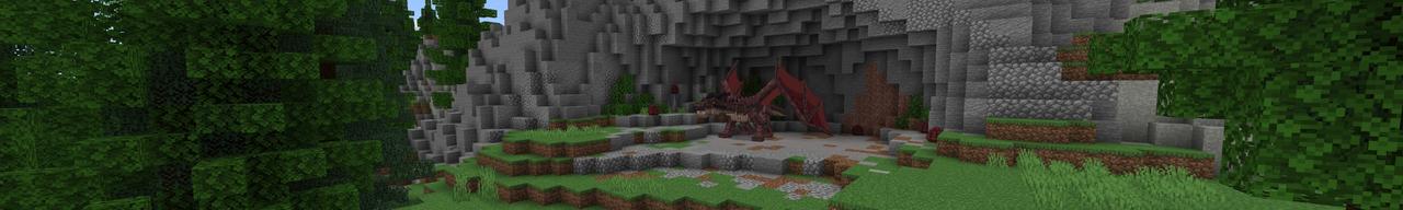 Panorama of the Minecraft Bedrock Marketplace product Dragon Island created by Fall Studios.