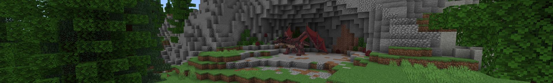 Panorama of the Minecraft Bedrock Marketplace product Dragon Island created by Fall Studios.