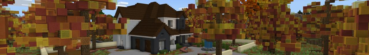 Panorama of the Minecraft Bedrock Marketplace product Fall Millionaire Mansion created by Fall Studios.