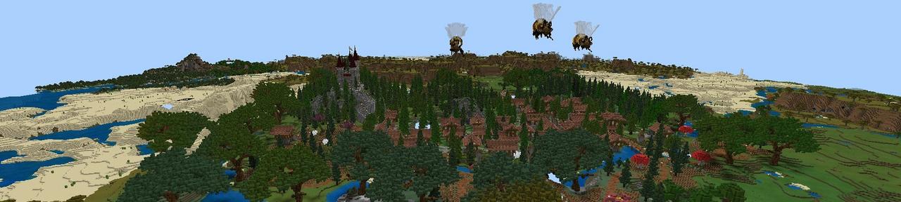 Panorama of the Minecraft Bedrock Marketplace product Flower Kingdom created by Fall Studios.