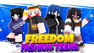 Thumbnail of the Minecraft Bedrock Marketplace product Freedom Fashion Teens created by Fall Studios.