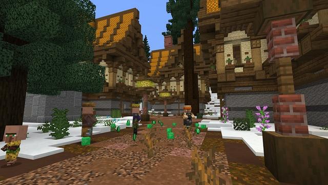 Screenshot of the Minecraft Bedrock Marketplace product Frozen Village created by Fall Studios.
