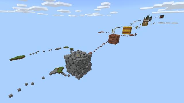 Screenshot of the Minecraft Bedrock Marketplace product Giant Block Parkour created by Fall Studios.