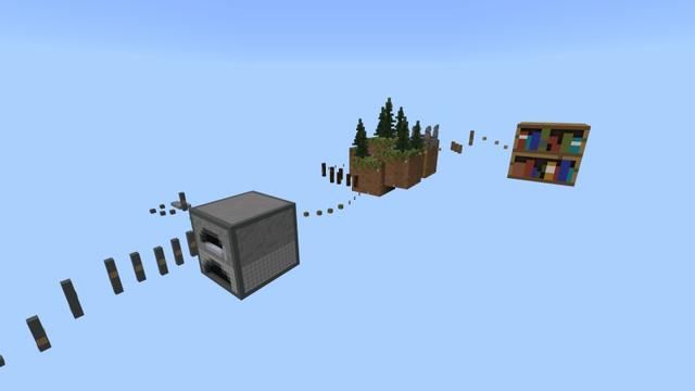 Screenshot of the Minecraft Bedrock Marketplace product Giant Block Parkour created by Fall Studios.