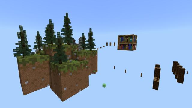 Screenshot of the Minecraft Bedrock Marketplace product Giant Block Parkour created by Fall Studios.