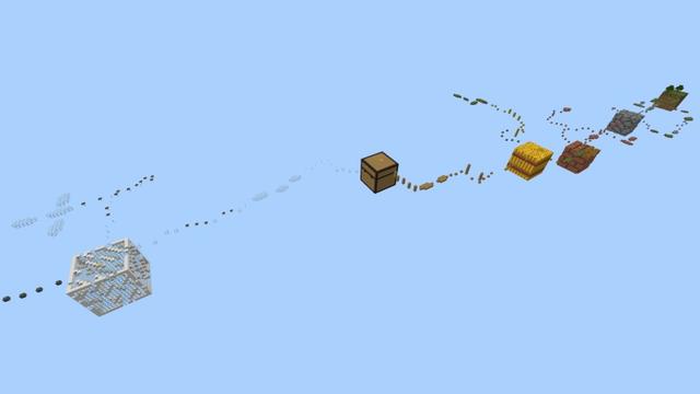 Screenshot of the Minecraft Bedrock Marketplace product Giant Block Parkour created by Fall Studios.