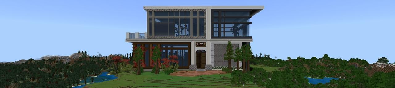 Panorama of the Minecraft Bedrock Marketplace product Giant Millionaire Mansion created by Fall Studios.