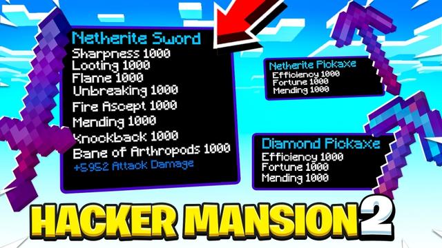 Thumbnail of the Minecraft Bedrock Marketplace product Hacker Mansion 2 created by Fall Studios.