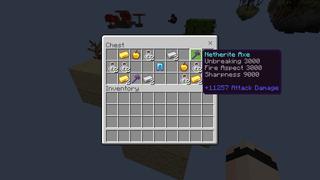 Screenshot of the Minecraft Bedrock Marketplace product Hacker One Block created by Fall Studios.