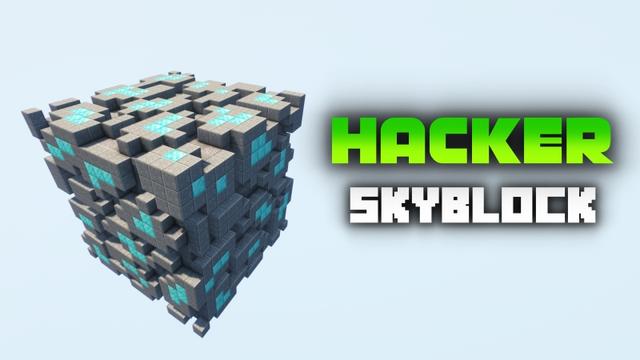 Thumbnail of the Minecraft Bedrock Marketplace product Hacker Skyblock created by Fall Studios.