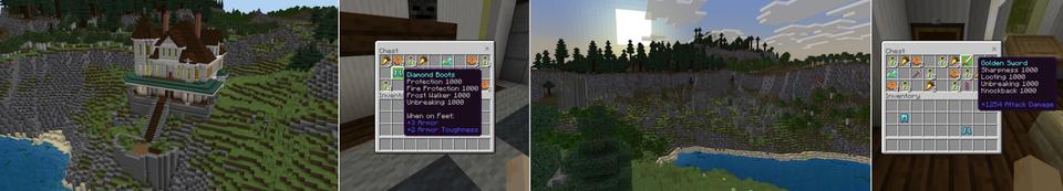 Panorama of the Minecraft Bedrock Marketplace product Hacker Tool Mansion created by Fall Studios.