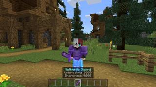 Screenshot of the Minecraft Bedrock Marketplace product Hacker Weapons created by Fall Studios.