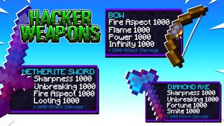 Thumbnail of the Minecraft Bedrock Marketplace product Hacker Weapons created by Fall Studios.