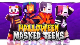 Thumbnail of the Minecraft Bedrock Marketplace product Halloween Masked Teens created by Fall Studios.