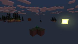 Screenshot of the Minecraft Bedrock Marketplace product Halloween One Block created by Fall Studios.