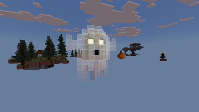 Screenshot of the Minecraft Bedrock Marketplace product Halloween One Block created by Fall Studios.