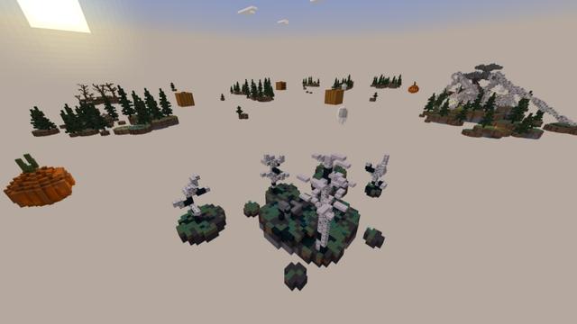 Screenshot of the Minecraft Bedrock Marketplace product Halloween One Block created by Fall Studios.