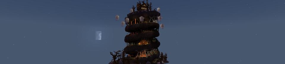 Panorama of the Minecraft Bedrock Marketplace product Halloween Parkour created by Fall Studios.