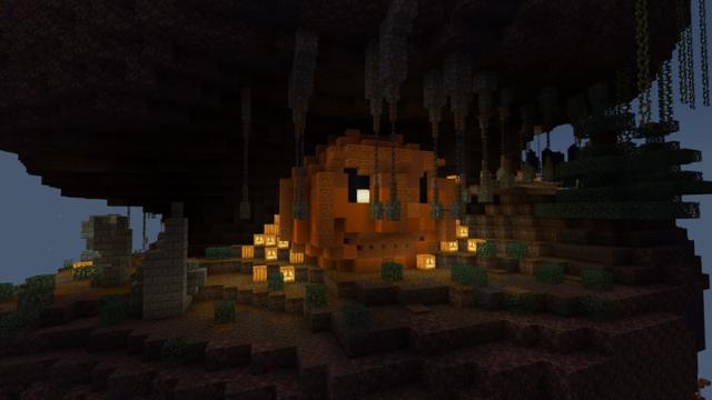 Screenshot of the Minecraft Bedrock Marketplace product Halloween Parkour created by Fall Studios.