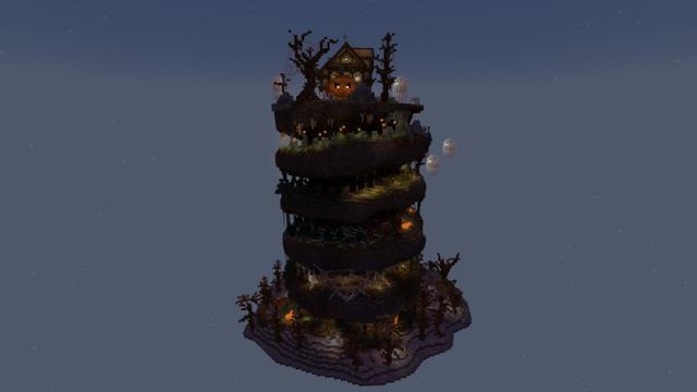Screenshot of the Minecraft Bedrock Marketplace product Halloween Parkour created by Fall Studios.