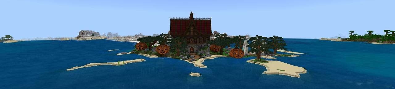 Panorama of the Minecraft Bedrock Marketplace product Halloween Underground Base created by Fall Studios.