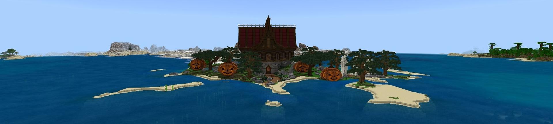 Panorama of the Minecraft Bedrock Marketplace product Halloween Underground Base created by Fall Studios.