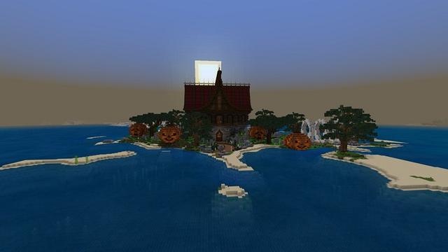 Screenshot of the Minecraft Bedrock Marketplace product Halloween Underground Base created by Fall Studios.