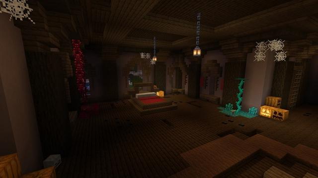 Screenshot of the Minecraft Bedrock Marketplace product Halloween Underground Base created by Fall Studios.