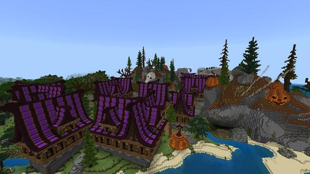 Screenshot of the Minecraft Bedrock Marketplace product Halloween Village! created by Fall Studios.