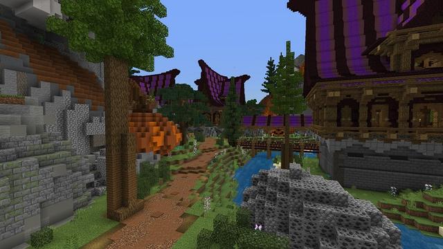 Screenshot of the Minecraft Bedrock Marketplace product Halloween Village! created by Fall Studios.