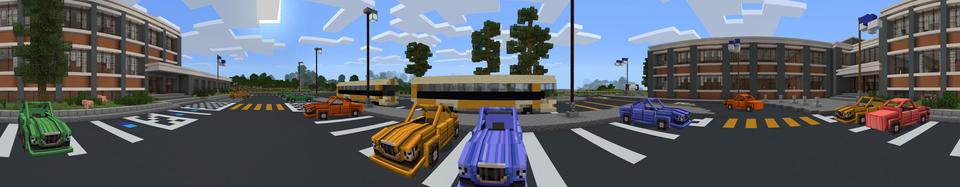 Panorama of the Minecraft Bedrock Marketplace product High School Life created by Fall Studios.